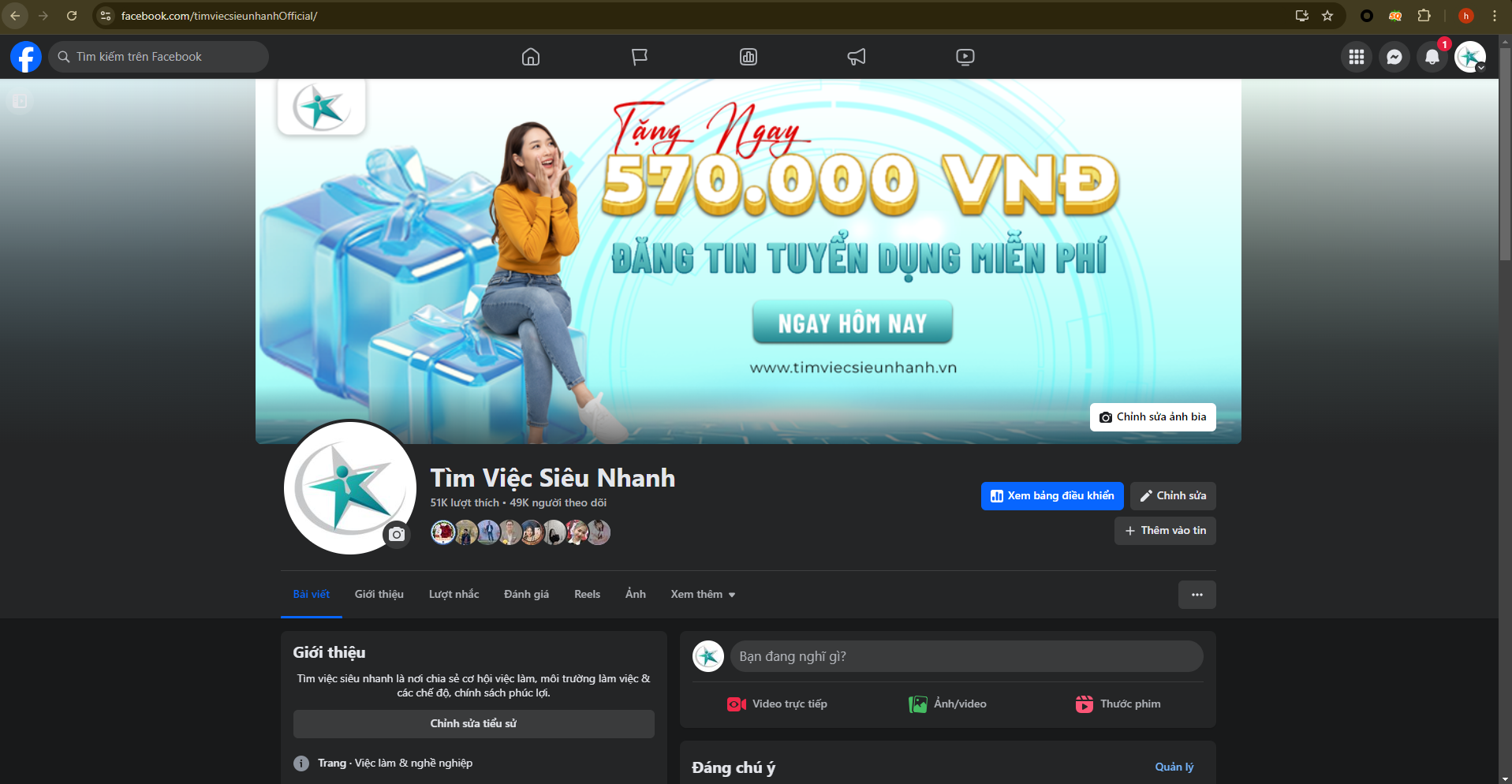 Page Tìm Việc Siêu Nhanh